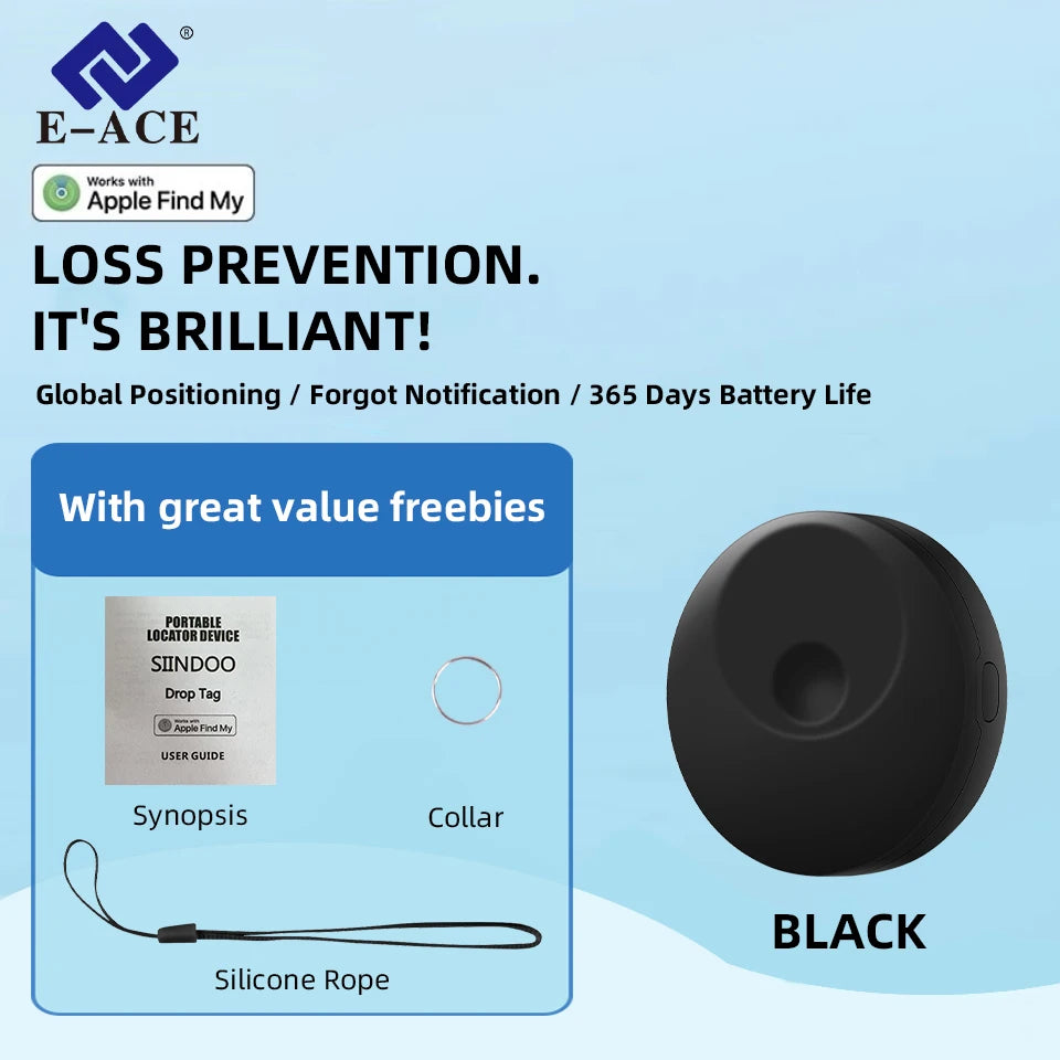 GPS Tracker Pets Micro - 1 Year Standby Replaceable Battery GPS-P18A-Black