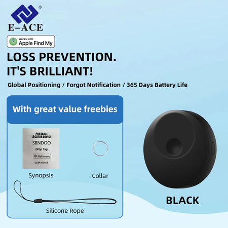 GPS Tracker Pets Micro - 1 Year Standby Replaceable Battery GPS-P18A-Black