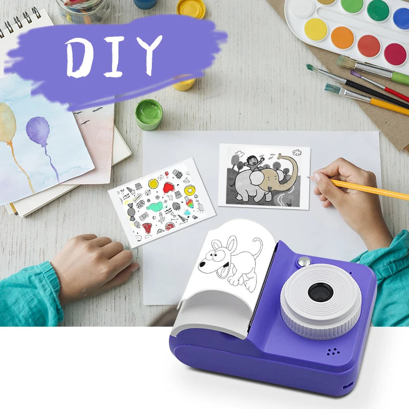 Children's Thermal Instant Print Camera Mini &ndash; HD Lens