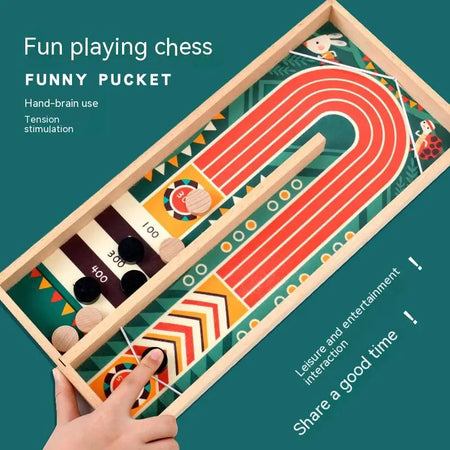 Two Person Battle Wooden Bounce Chess Table &ndash; Family Fun