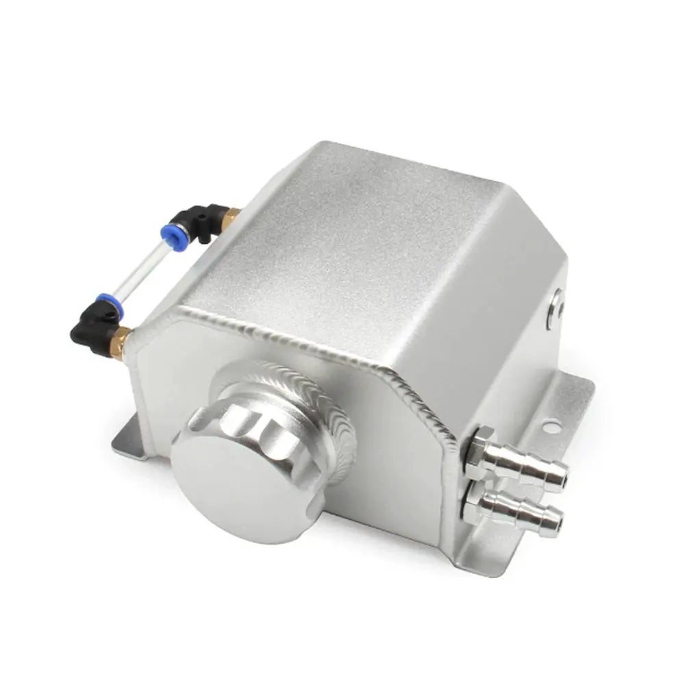 Universal Aluminum Alloy Engine Coolant Radiator Overflow Tank 1000ml/2000ml Square Overflow Tank 1L/2L With Drain Plug by InterCyprus Trading Ltd