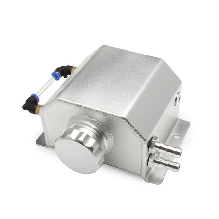 Universal Aluminum Alloy Engine Coolant Radiator Overflow Tank 1000ml/2000ml Square Overflow Tank 1L/2L With Drain Plug by InterCyprus Trading Ltd