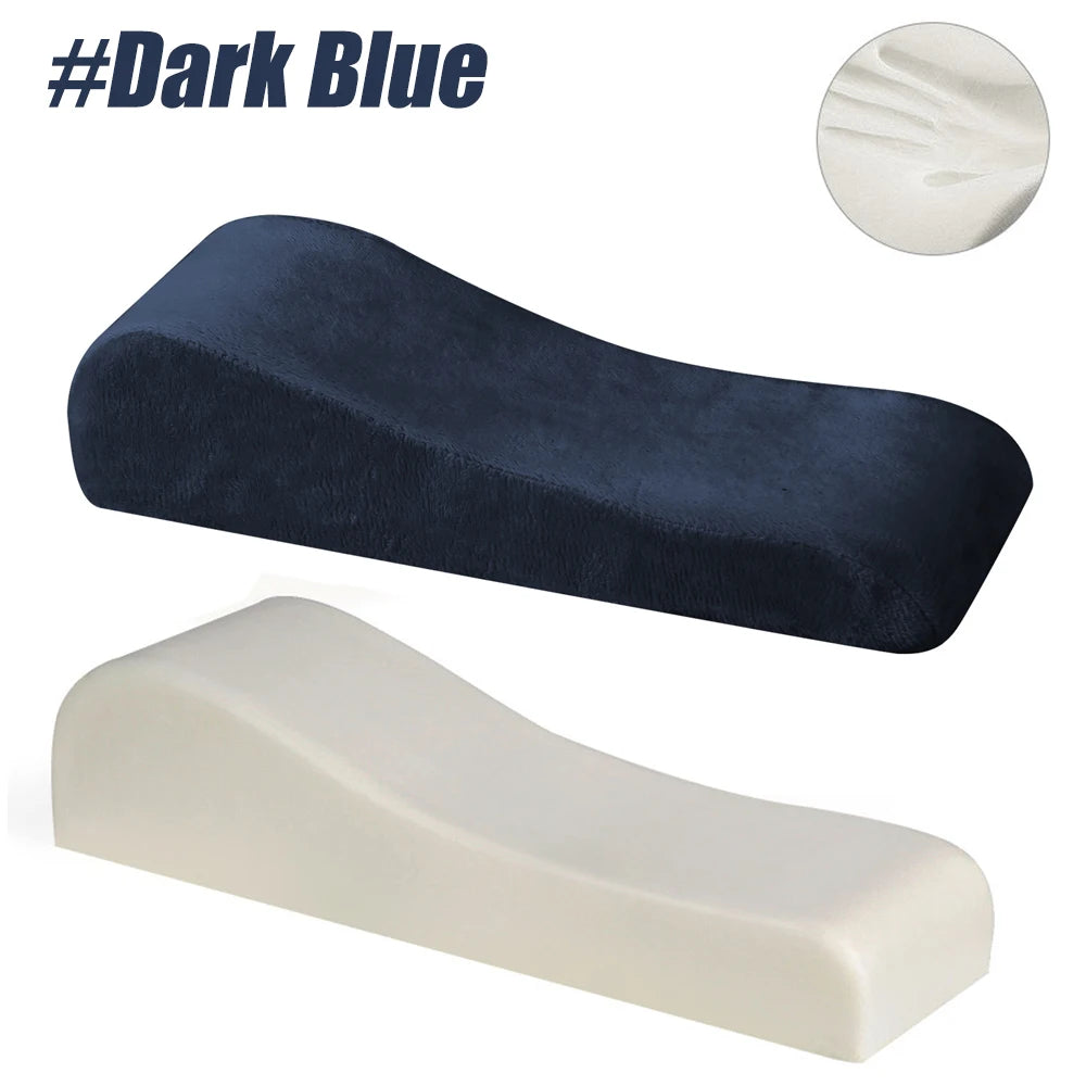 1Pair Office Chair Arm Pads &ndash; Premium Memory Foam with Cooling Gel Top Dark Blue