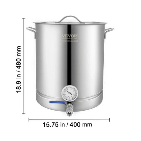 16 Gallon Stainless Steel Kettle Tri Ply Bottom 16gallon / United States