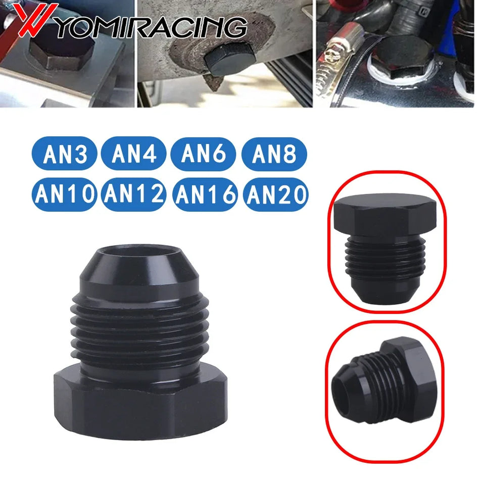 Bouchons de bouchage à filetage conique AN4 AN6 AN8 AN10 AN12, en aluminium anodisé