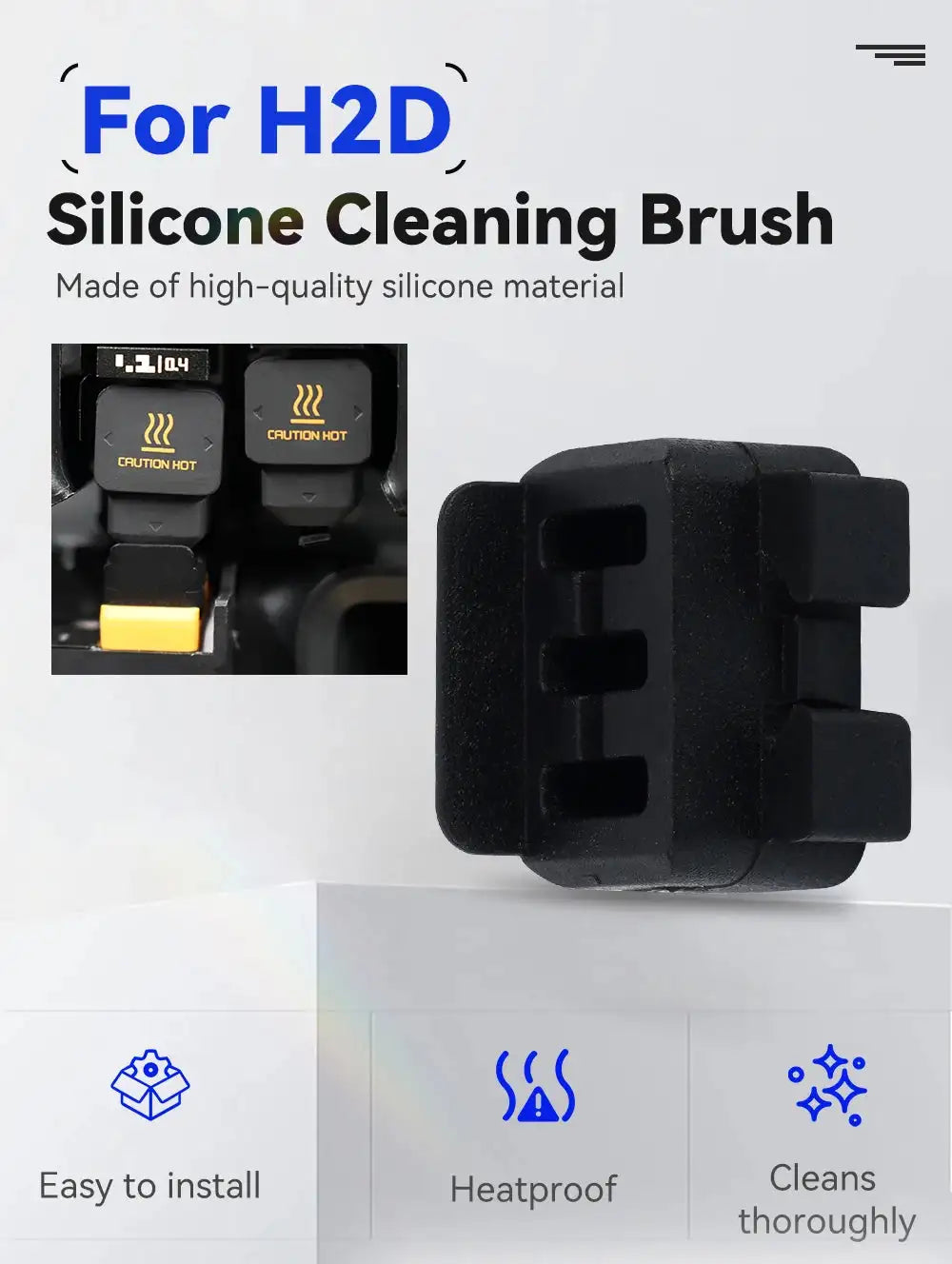 Bambu Lab H2D Nozzle Wiper Silicone Cleaning Brush Hotend