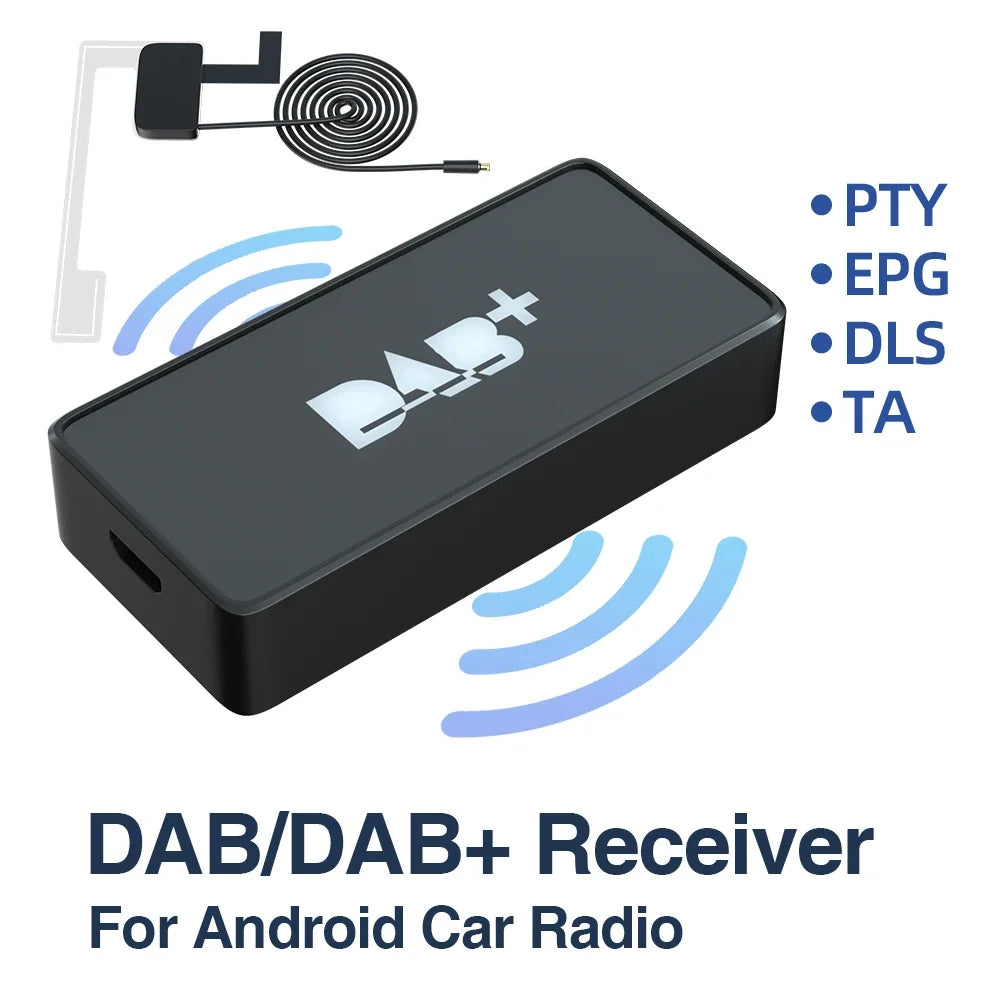 DAB+ Antenna For Android Car Radio &ndash; USB GPS Receiver black