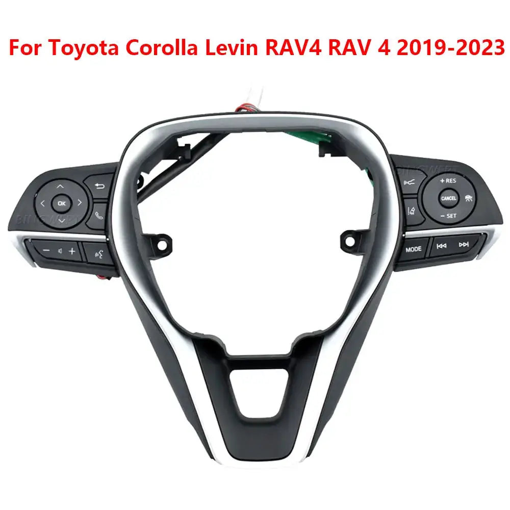 Left/Right Steering Wheel Cruise Control Switch Buttons With Frame For Toyota Corolla Levin RAV4 RAV 4 2019-2023 by InterCyprus Trading Ltd
