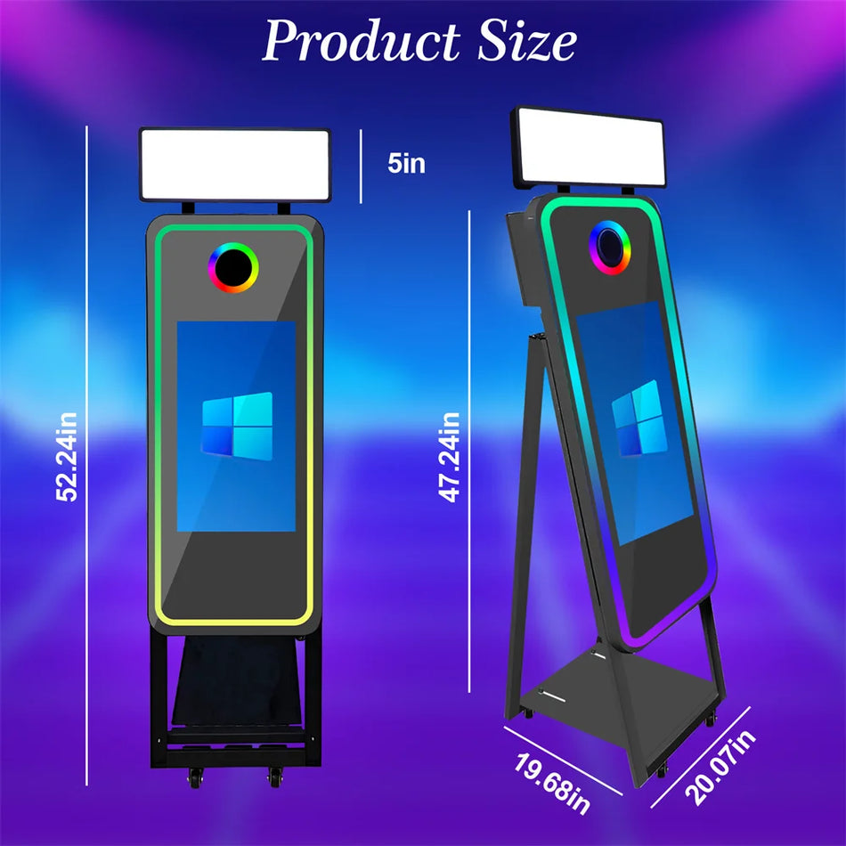 Burvju spogulis foto kabīne 40 21.5 skārienekrāns lidojuma kaste