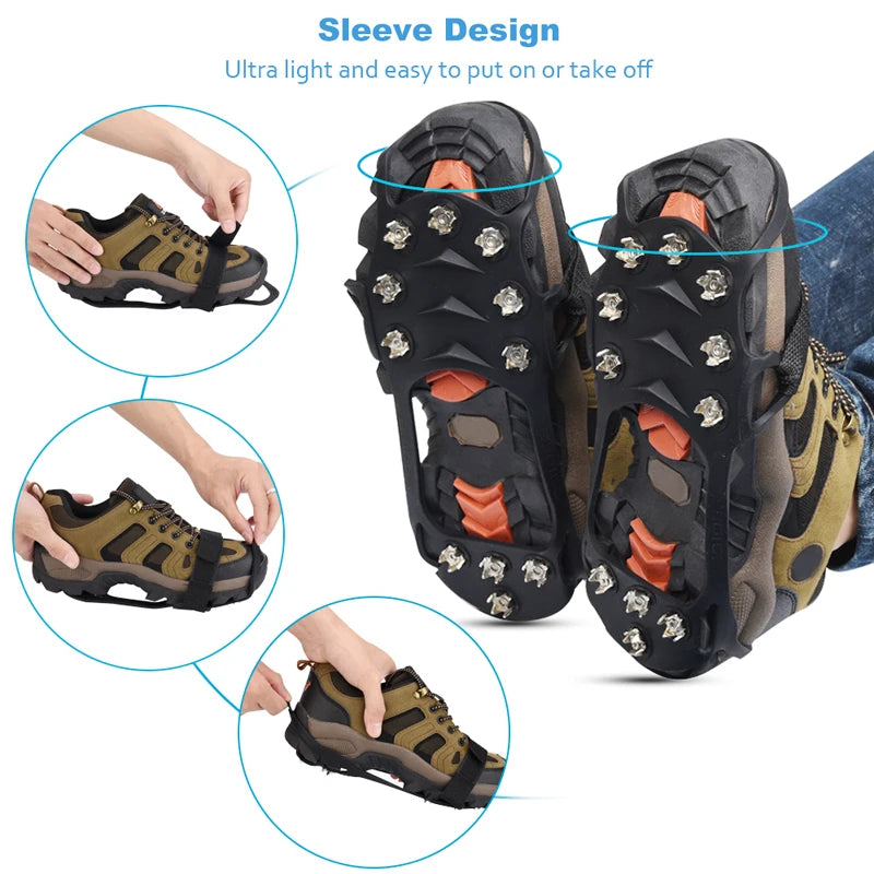 11 Teeth Anti-Slip Crampons for Winter Hiking and Climbing
