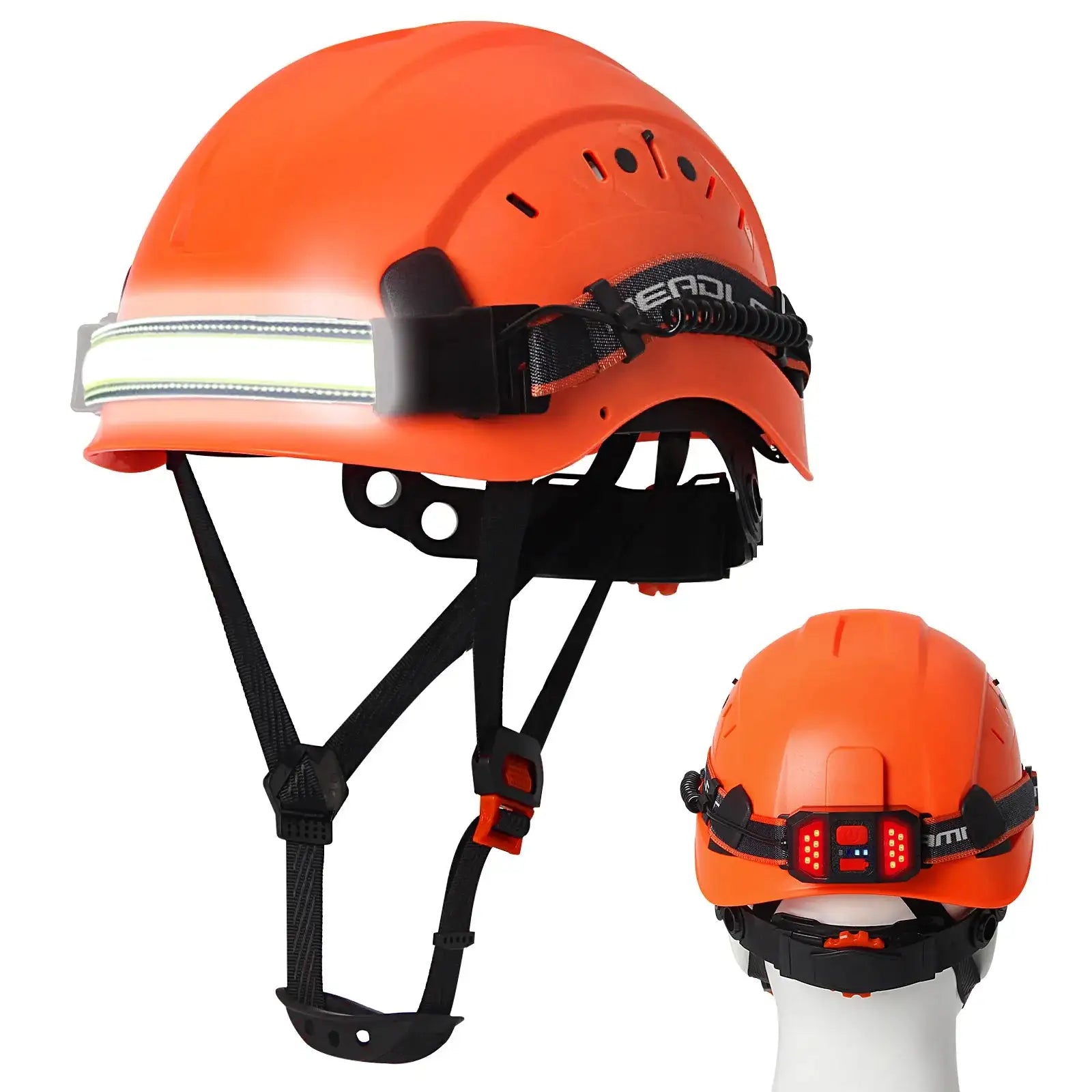 Aolamegs SF06 CR08 Safety Helmet &ndash; Lightweight ABS LED Orange A