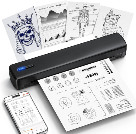 Portable A4 Thermal Printer &ndash; Bluetooth and App Connectivity