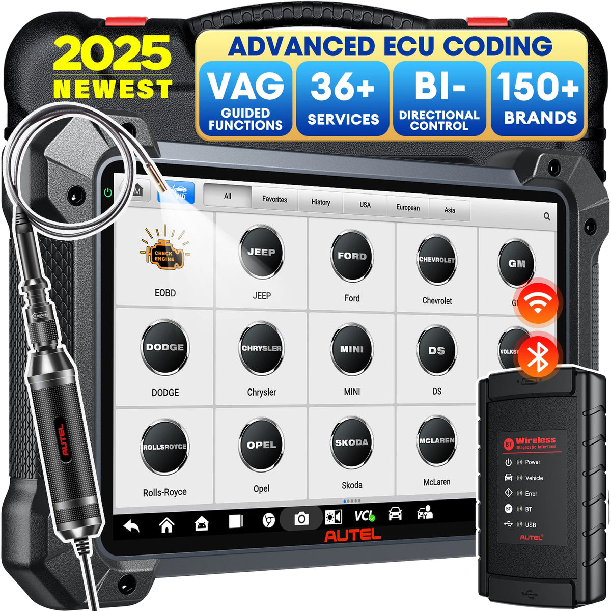 Autel MaxiCOM MK908 II MK908II &ndash; Bi-Directional ECU Coding UNITED KINGDOM
