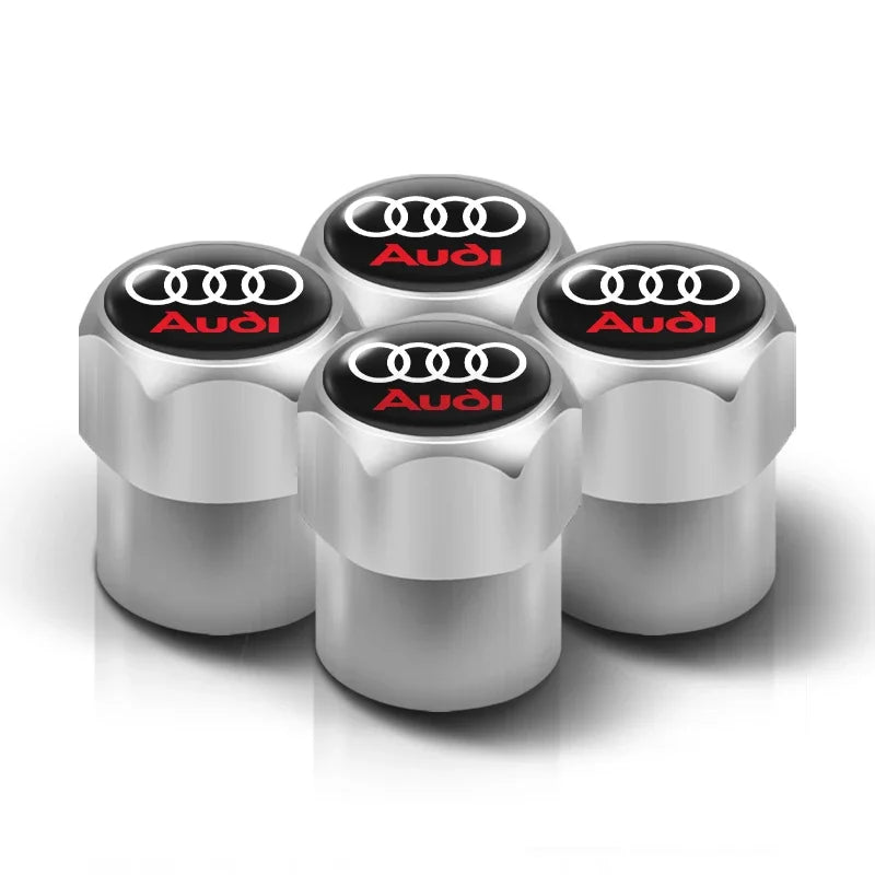 Audi S Line Tire Valve Caps 4Pcs &ndash; Easy Bolt In Fit A-Audi