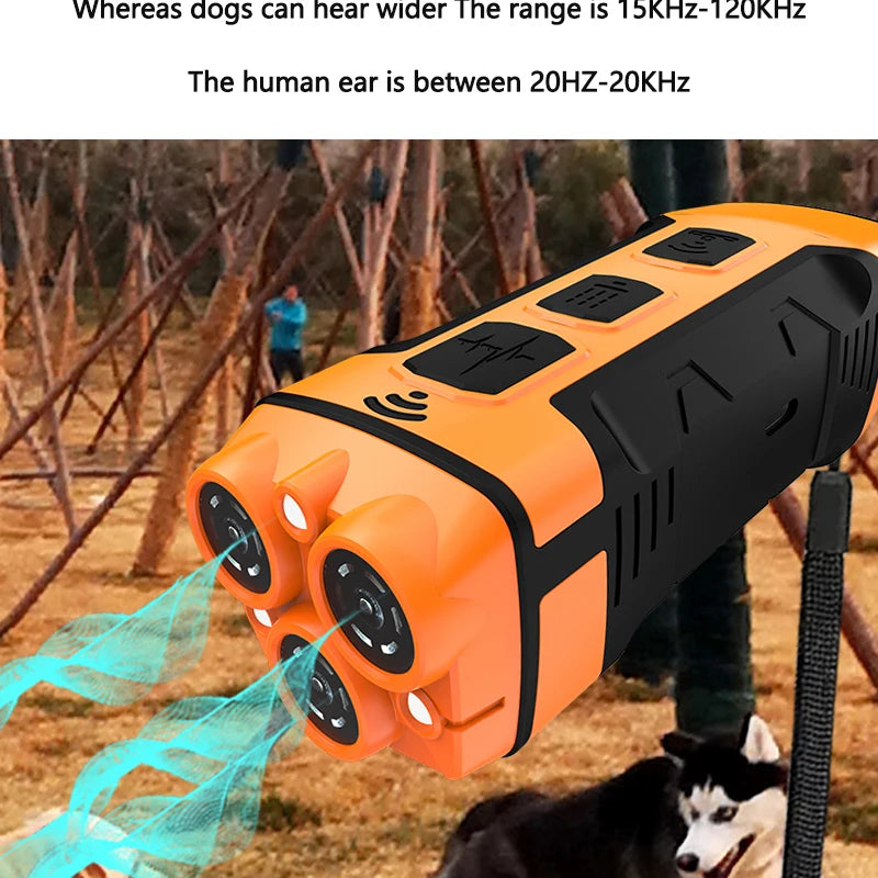 Ultrasonic Dog Repeller &ndash; Rechargeable LED Light Deterrent