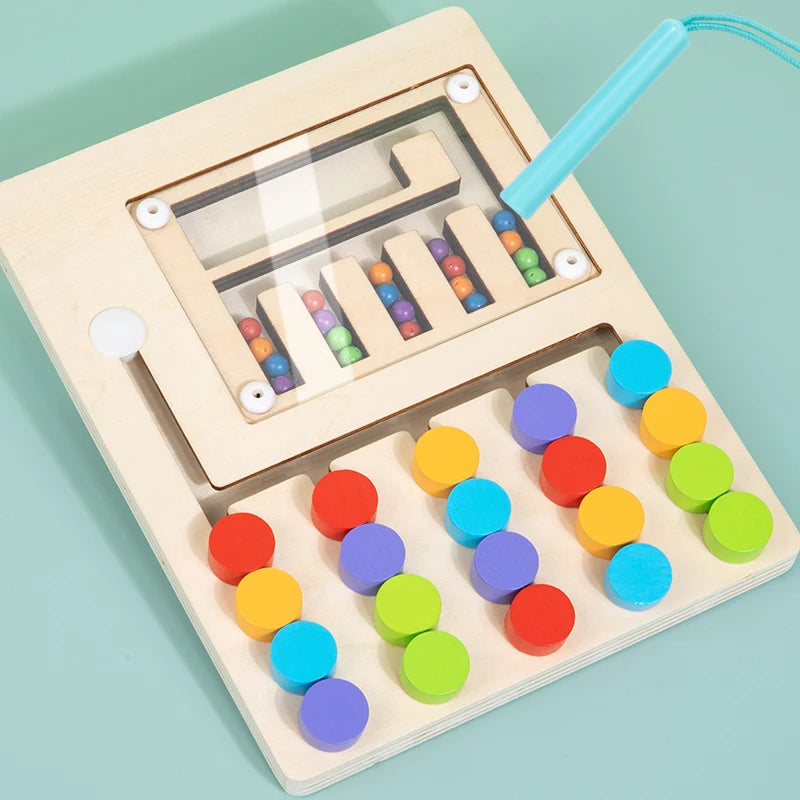 Magnetic Color Sliding Puzzle Board &ndash; Color Matching Logic