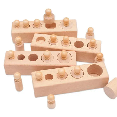 Montessori Knobbed Cylinder Socket Toy - Motor Skills NB285C1