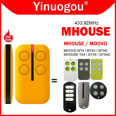 4-Channel Clone Garage Door Remote Control for MHOUSE &amp; MOOVO Models
