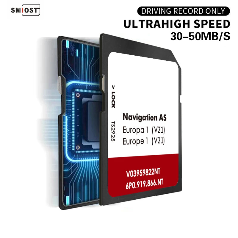 Navi 2025 Map Europe Memory Card 6P0 MIB2 SD &ndash; 32GB Fast