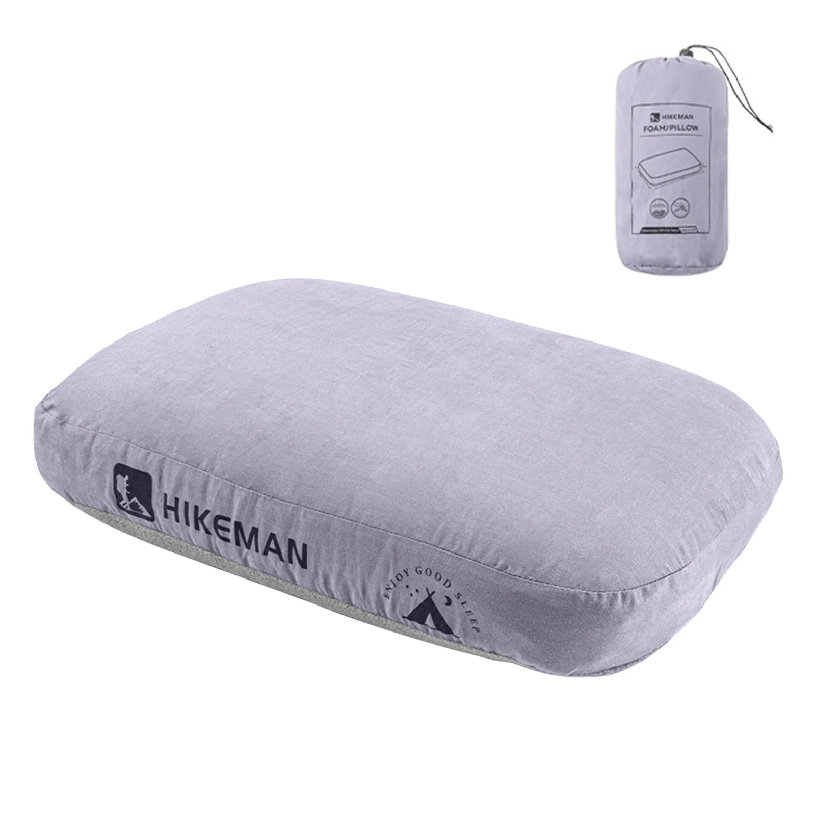 Memory Foam Camping Pillow &ndash; Slow Rebound Comfort Travel PURPLE