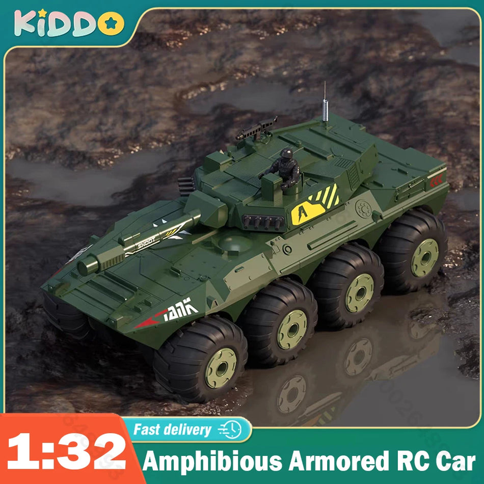CONUSEA 1/32 RC Τανκ, 4CH 2.4G Αμφίβιο Στρατιωτικό Τηλεκατευθυνόμενο Αυτοκίνητο