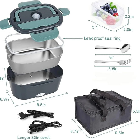 1.5 L 60W Electric Lunch Box Food Warmer - Leak Proof