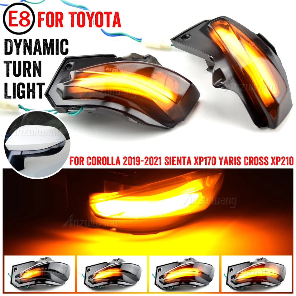 Светодиодные последовательные стрелочные поворотники для Toyota Corolla Yaris Sienta