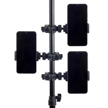 SLR Camera Phone Holder for Circular Lamp Tripod - 360&deg; Rotating Bracket