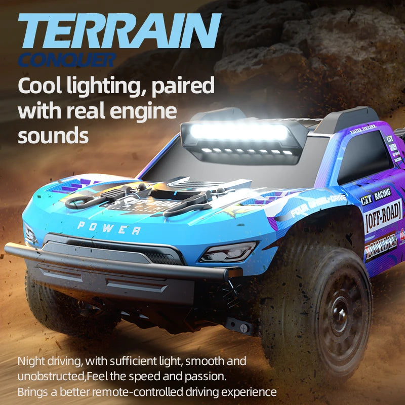 Q130 1:14 4WD RC Car &ndash; LED Headlights for Night Driving