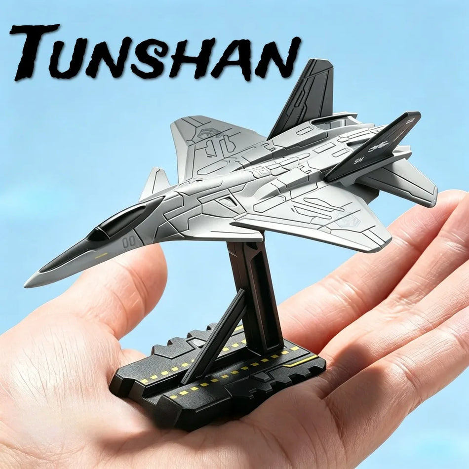 Model de ornament pentru avioane de luptă bazate pe portavion Tunshan, metal turnat. 1:72/1:200
