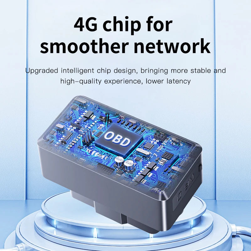 Sledovač GPS OBD pro auto 4G s alarmem proti krádeži a aplikací pro geofencing