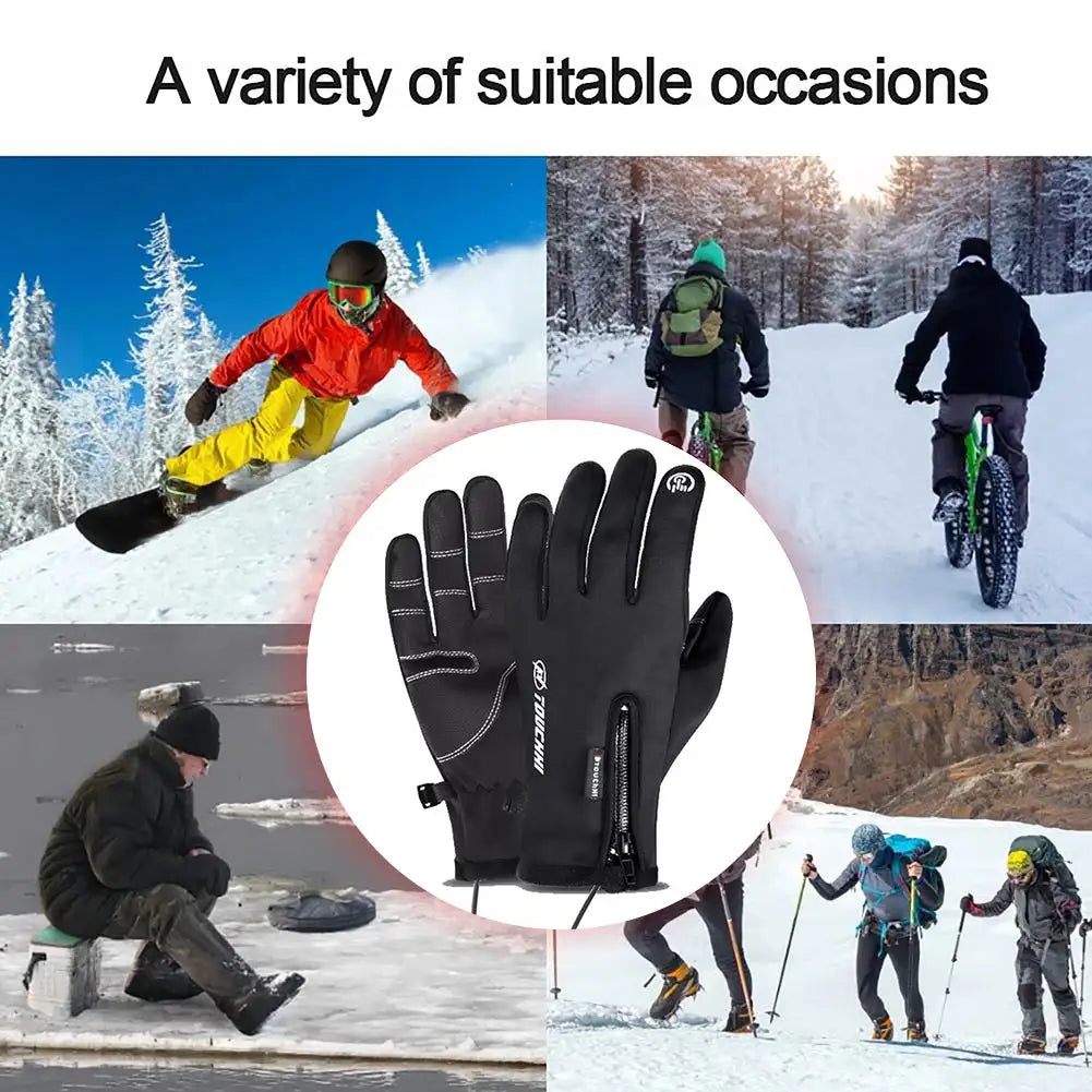 USB Heated Touch Screen Gloves For Men Women Anti Slip