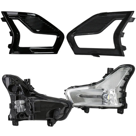 Led Fog Lamps For Ford Mondeo Fusion 2019 2020 Daytime Running Light DRL Car Front Driving Daylight Covers Frame Wire Switch 12V by InterCyprus Trading Ltd