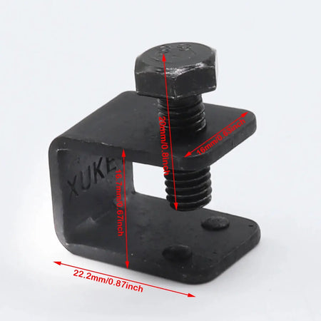 8x Universal Mud Flaps Splash Guard Black C U Clamps Bolt On No Drilling Clips For Car AUTO With Fender Flange by InterCyprus Trading Ltd