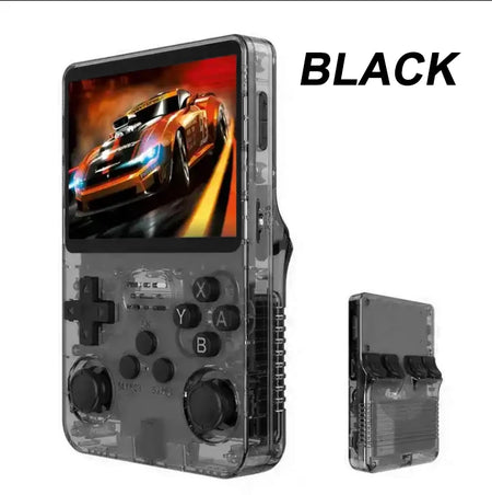 R36S Retro Handheld Video Game Console - 3.5" IPS Screen, 64GB, Arkos System black / 64G