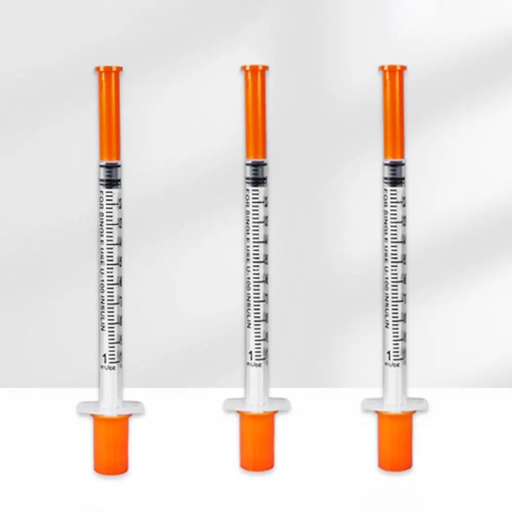 10pcs 1ml Disposable Veterinary Syringe Orange Cap &ndash; Sterile 10pcs 1ml