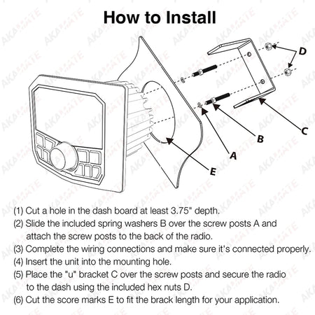 AKAMATE MS-21RV &ndash; Waterproof Bluetooth Stereo 4x50W
