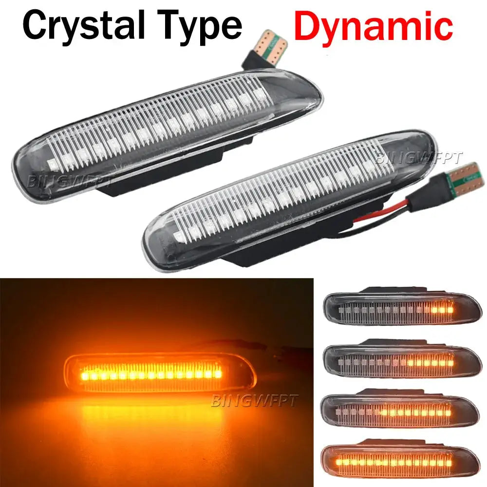 2pcs Sequential Flashing LED Turn Signal Side Marker Light For BMW 3 Series E46 Sedan Coupe Wagon Convertible 1997-2001 by InterCyprus Trading Ltd