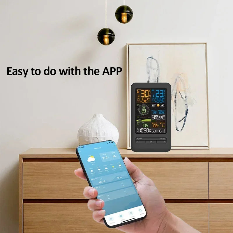WiFi Smart Weather Station - Temp Humidity Monitor Pro