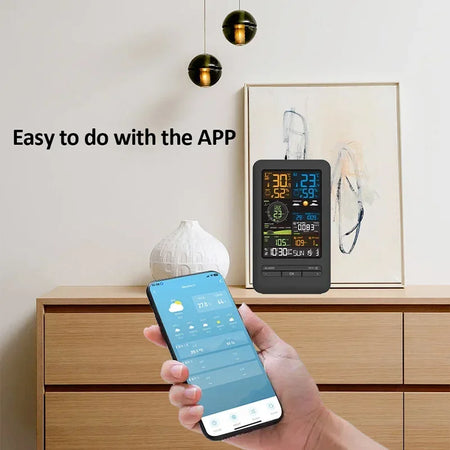 WiFi Smart Weather Station - Temp Humidity Monitor Pro