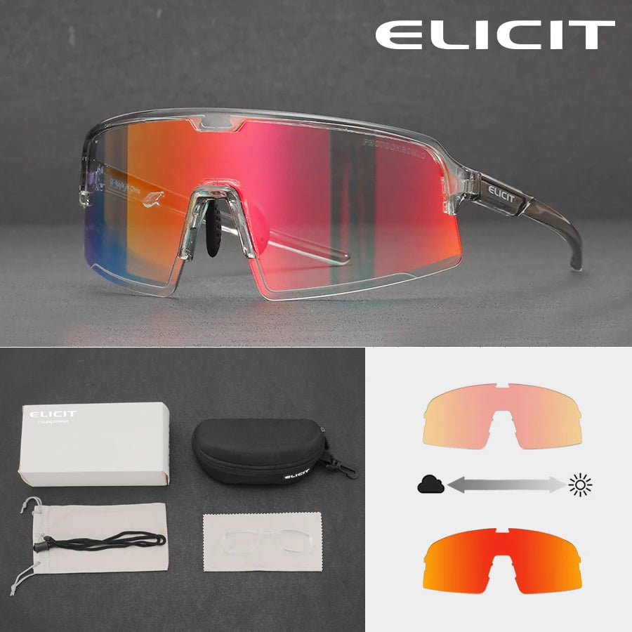 ELICIT Photochromic Sports Cycling Glasses &ndash; Anti-Glare and UV Protection 06
