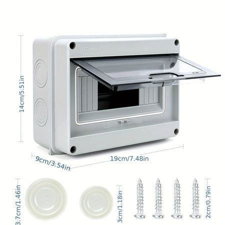 DONGYI 5-8 Way Waterproof Distribution Box IP65 - Durable &amp; Fire Resistant HT 5-8WAY