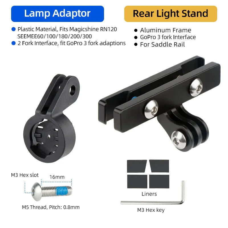 Bicycle Saddle Rail Rear Light Bracket &ndash; Lightweight Aluminum Alloy Design Stand B B20K35 / CHINA