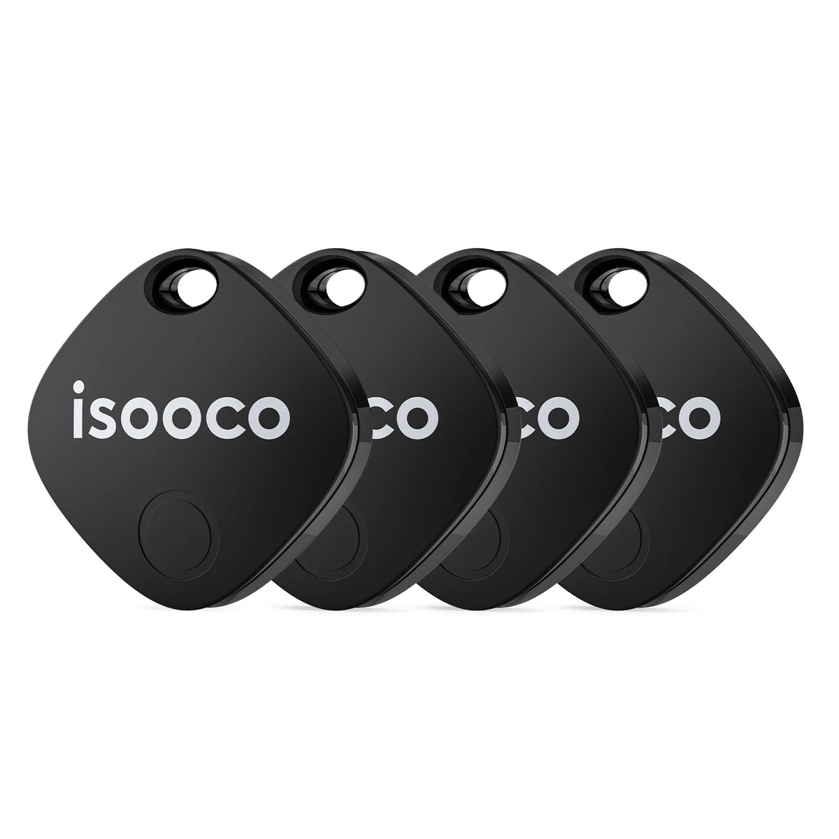 isooco Mini Bluetooth Tracker - Smart Keychain Locator for iOS iOS version-4Pcs