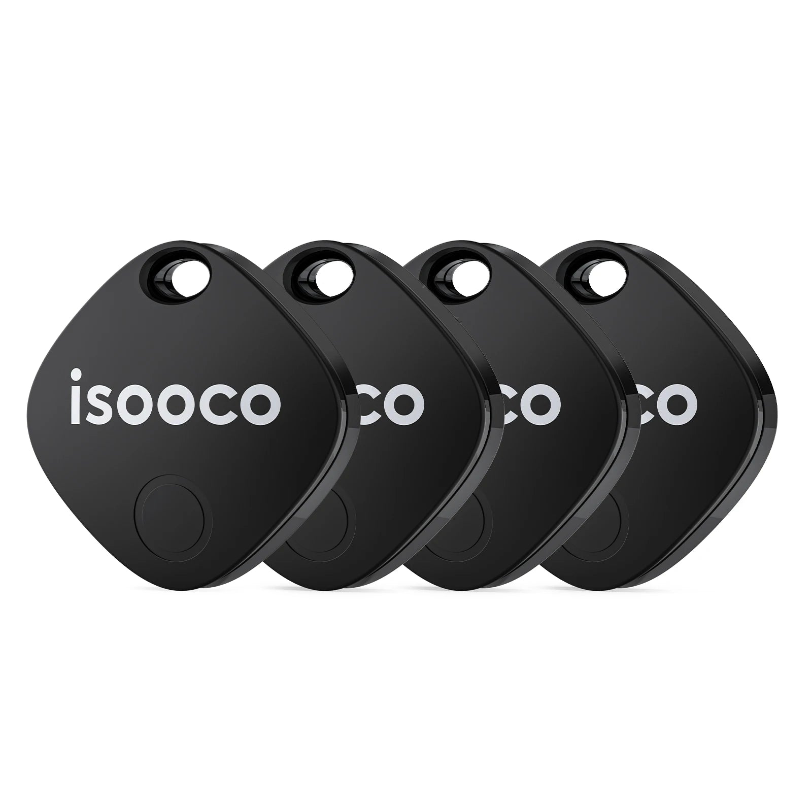 isooco Mini Bluetooth Tracker - Smart Keychain Locator for iOS iOS version-4Pcs