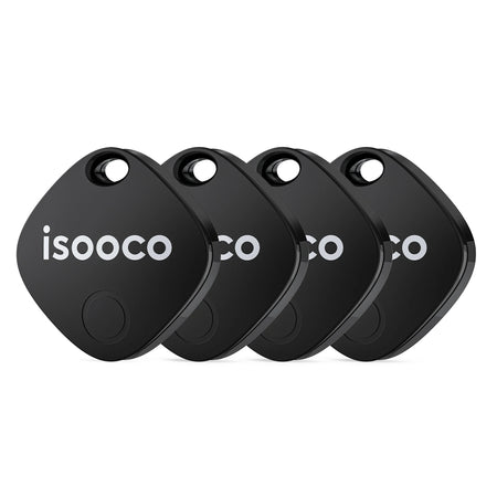 isooco Mini Bluetooth Tracker - Smart Keychain Locator for iOS iOS version-4Pcs
