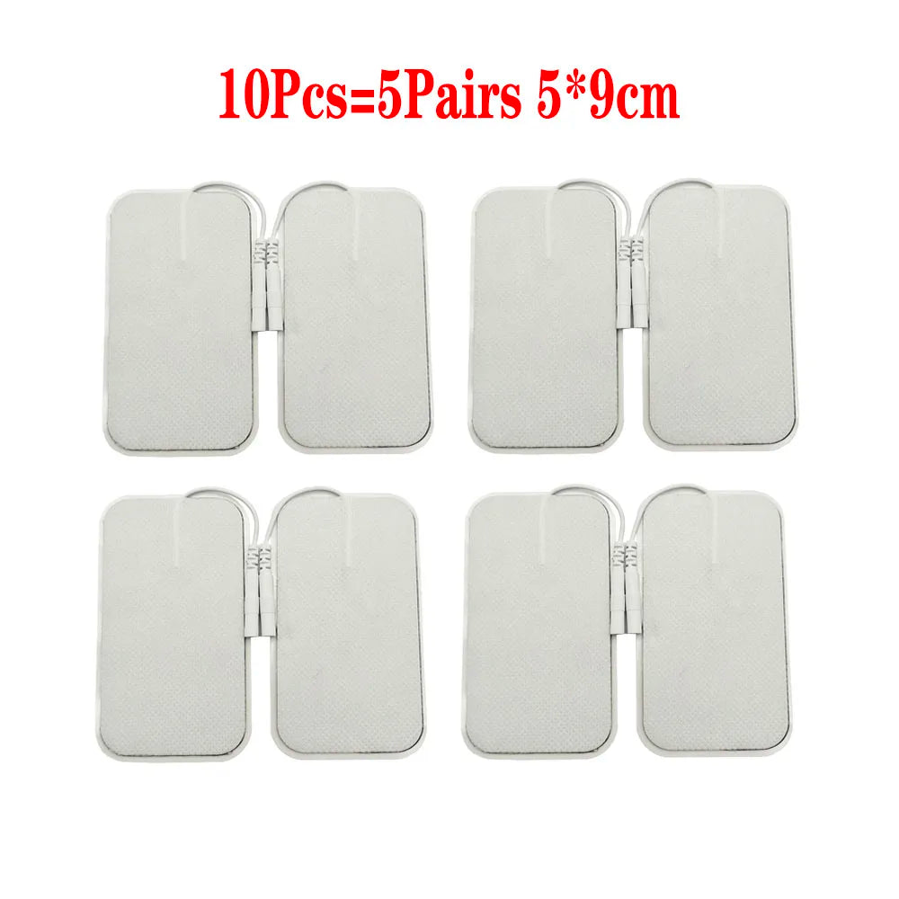 TENS EMS Electrode Pads &ndash; Self Adhesive Muscle Stimulator Deluxe 10PCs(5pairs)5x9cm