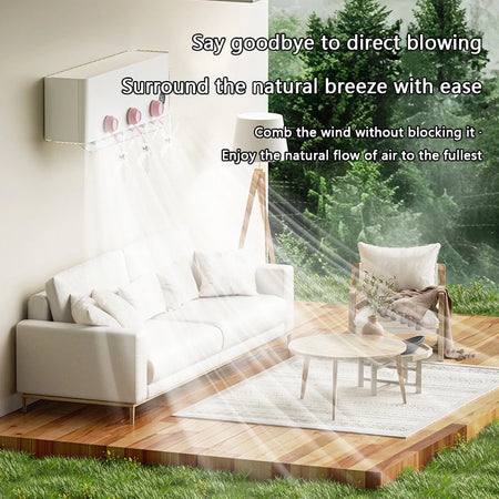 3PCS Wall Mounted Air Guide Fan - Adjustable Windmill