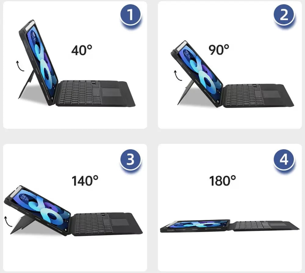 Split Keyboard Case for iPad Mini 6 &ndash; RGB Backlit Trackpad