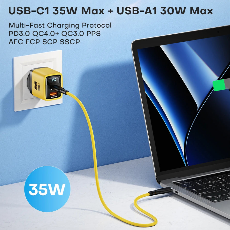 ASOMETECH USB C Charger 35W &ndash; Ultra-Fast Charging for iPhone and Samsung Devices